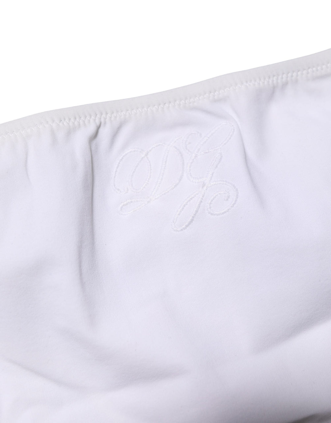 Women’s Dolce &amp; Gabbana White Nylon Stretch Mid Waist Brief Panty Underwear