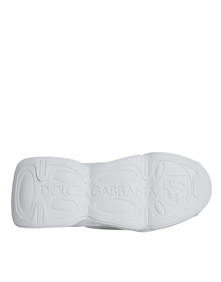 Zapatillas bajas de tela acolchada blancas de Dolce &amp;amp; Gabbana