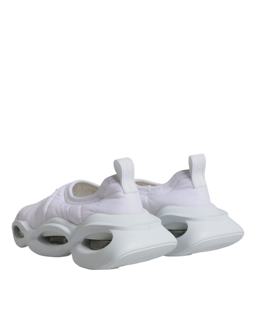 Zapatillas bajas de tela acolchada blancas de Dolce &amp;amp; Gabbana
