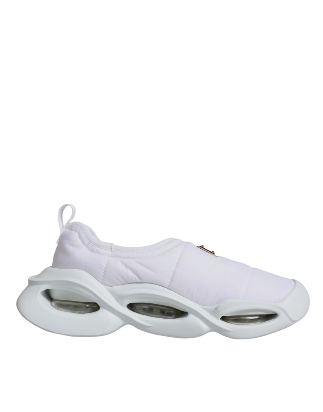 Zapatillas bajas de tela acolchada blancas de Dolce &amp;amp; Gabbana