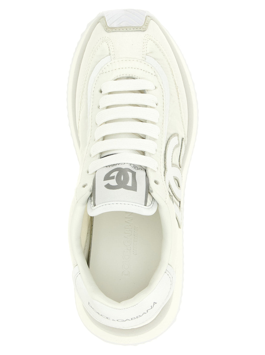 Dolce &amp; Gabbana White Polyester Athletic Sneakers
