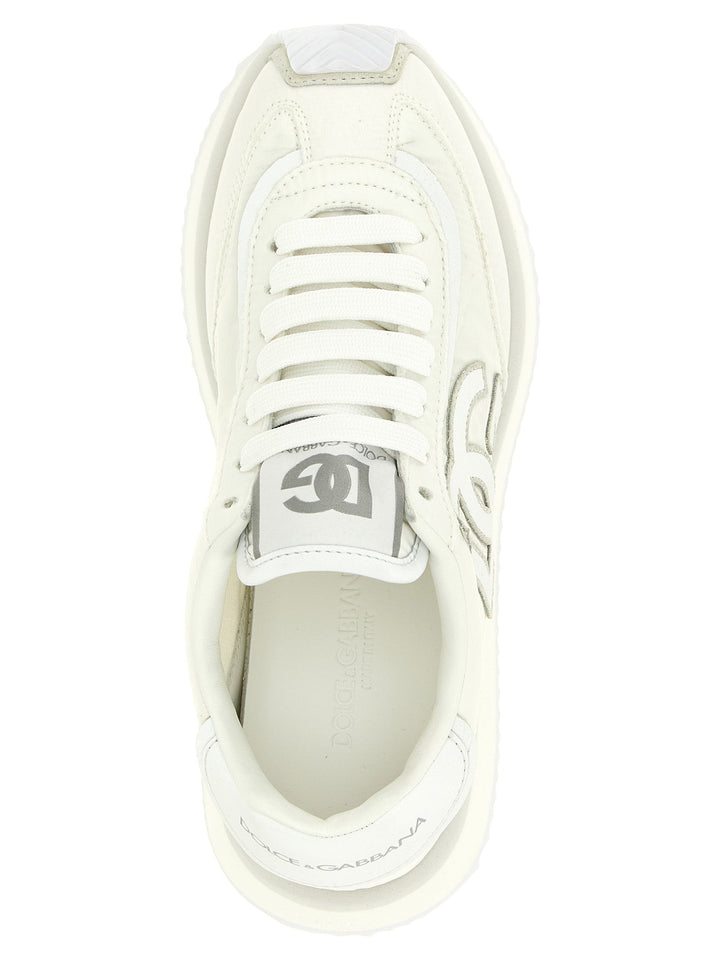 Dolce &amp; Gabbana White Polyester Athletic Sneakers
