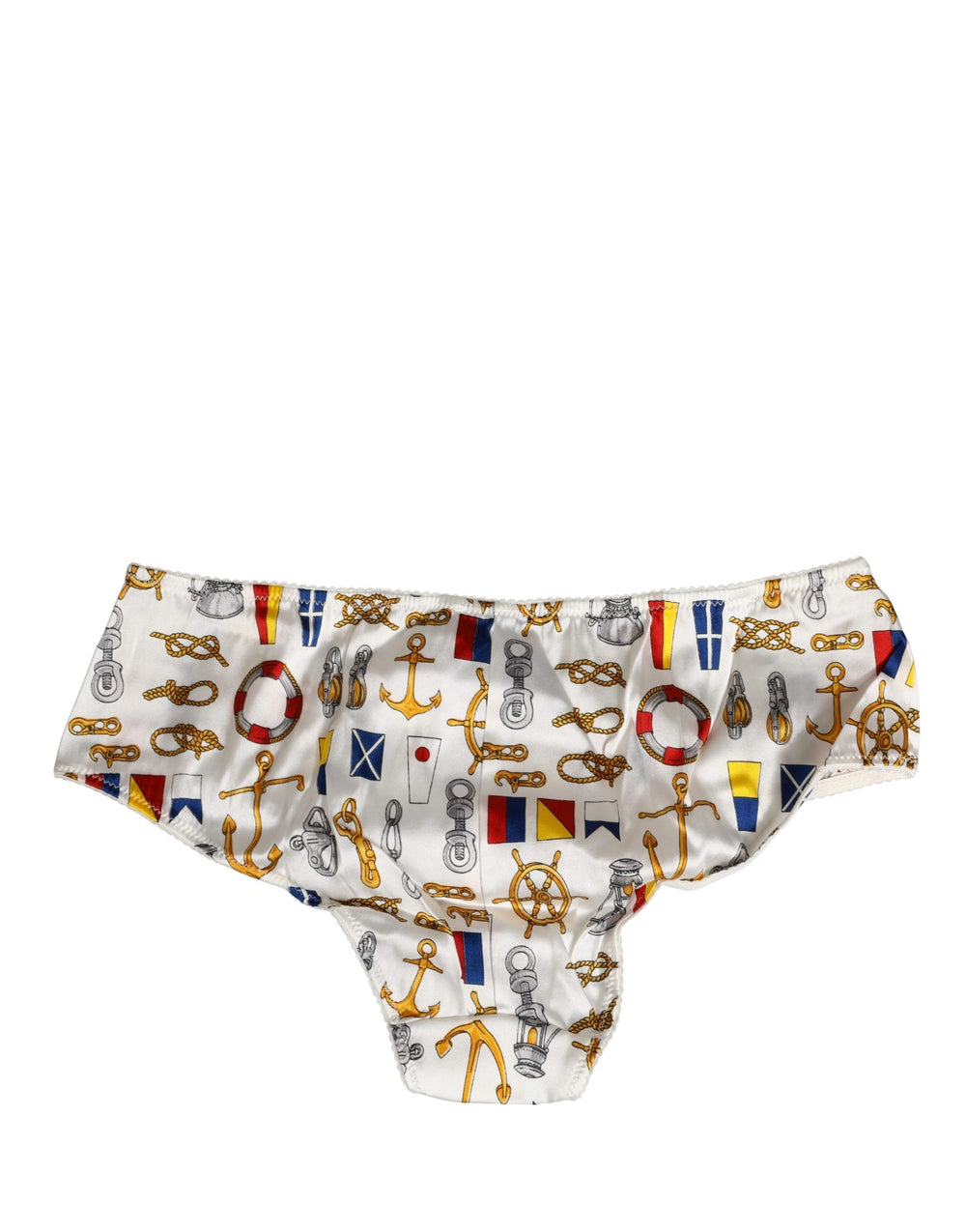 Women’s Dolce & Gabbana White Sailor Print Polyester Bottoms Underwear