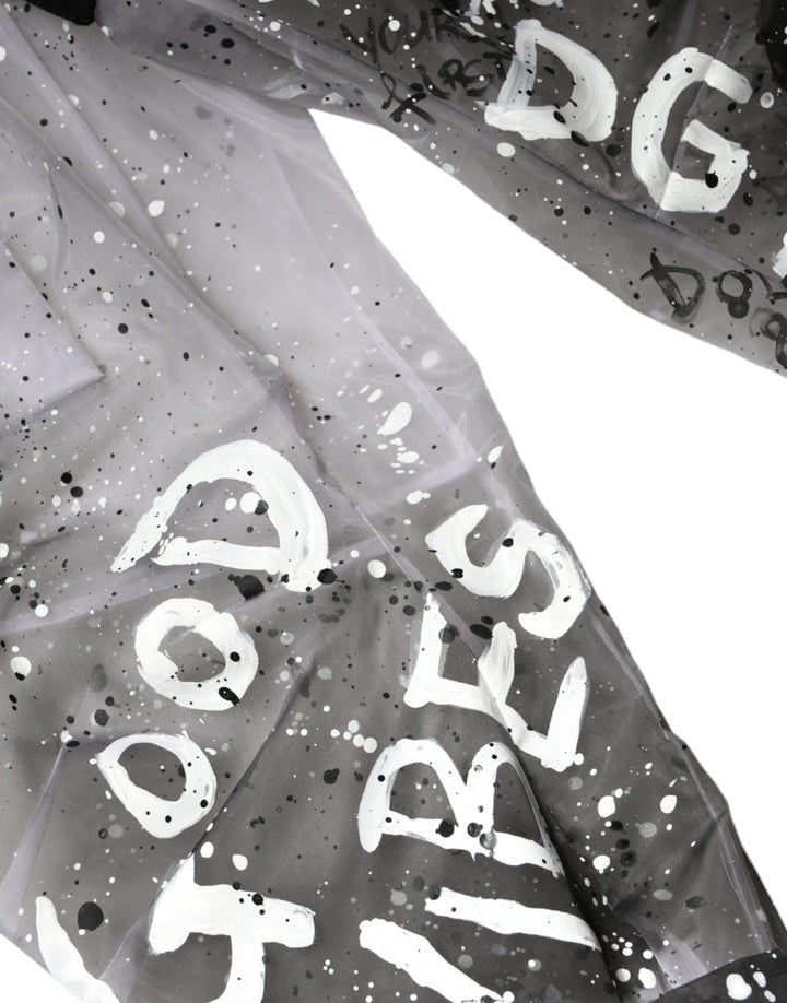 Women’s Dolce &amp; Gabbana White See Through Logo Cropped Cargo Pants