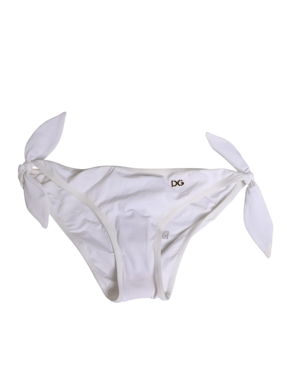 Women’s Dolce & Gabbana White Side Tie Logo Bikini Bottom Underwear