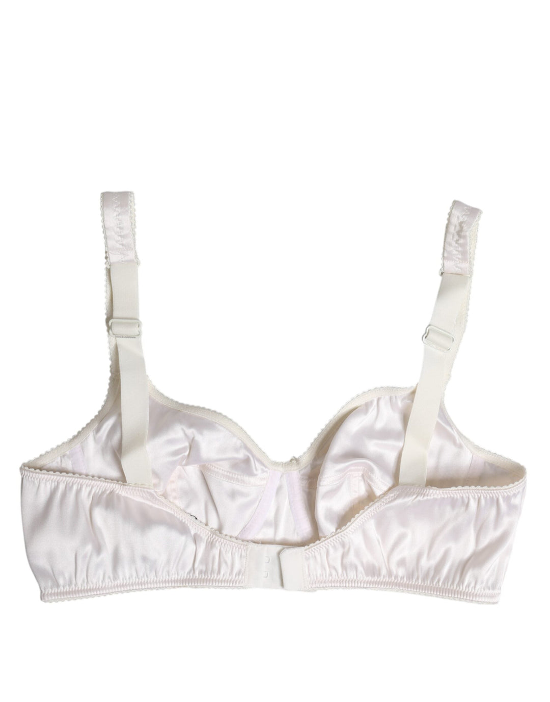 Women’s Dolce &amp; Gabbana White Silk Balconette Non Wire Bra Underwear