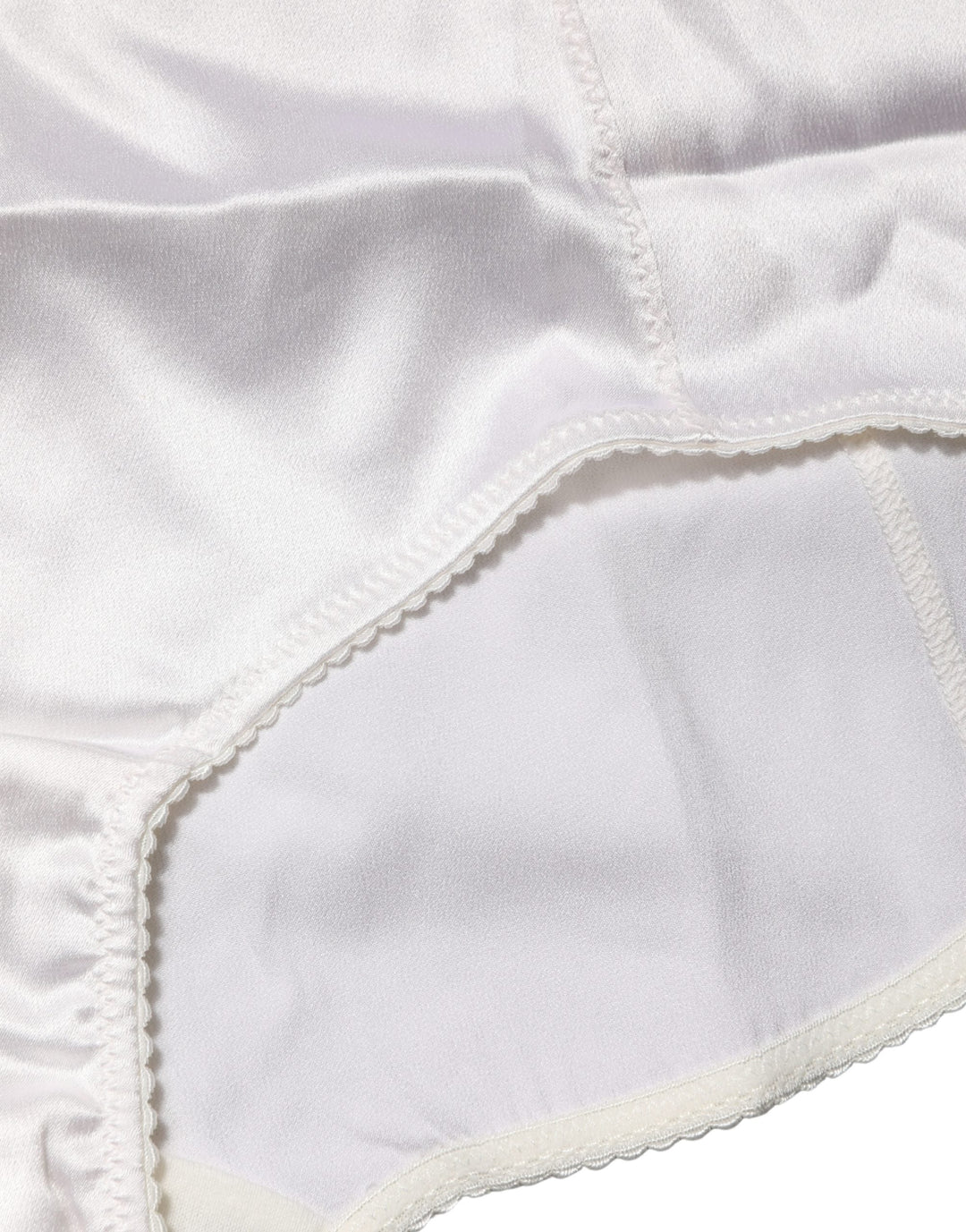 Women’s Dolce &amp; Gabbana White Silk Blend High Waist Girdle Panty Underwear
