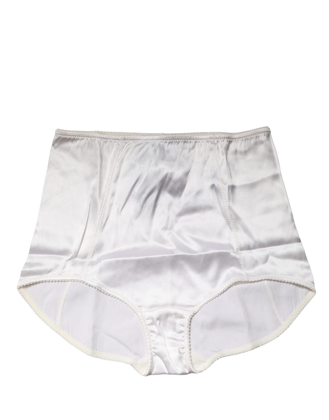 Women’s Dolce &amp; Gabbana White Silk Blend High Waist Girdle Panty Underwear