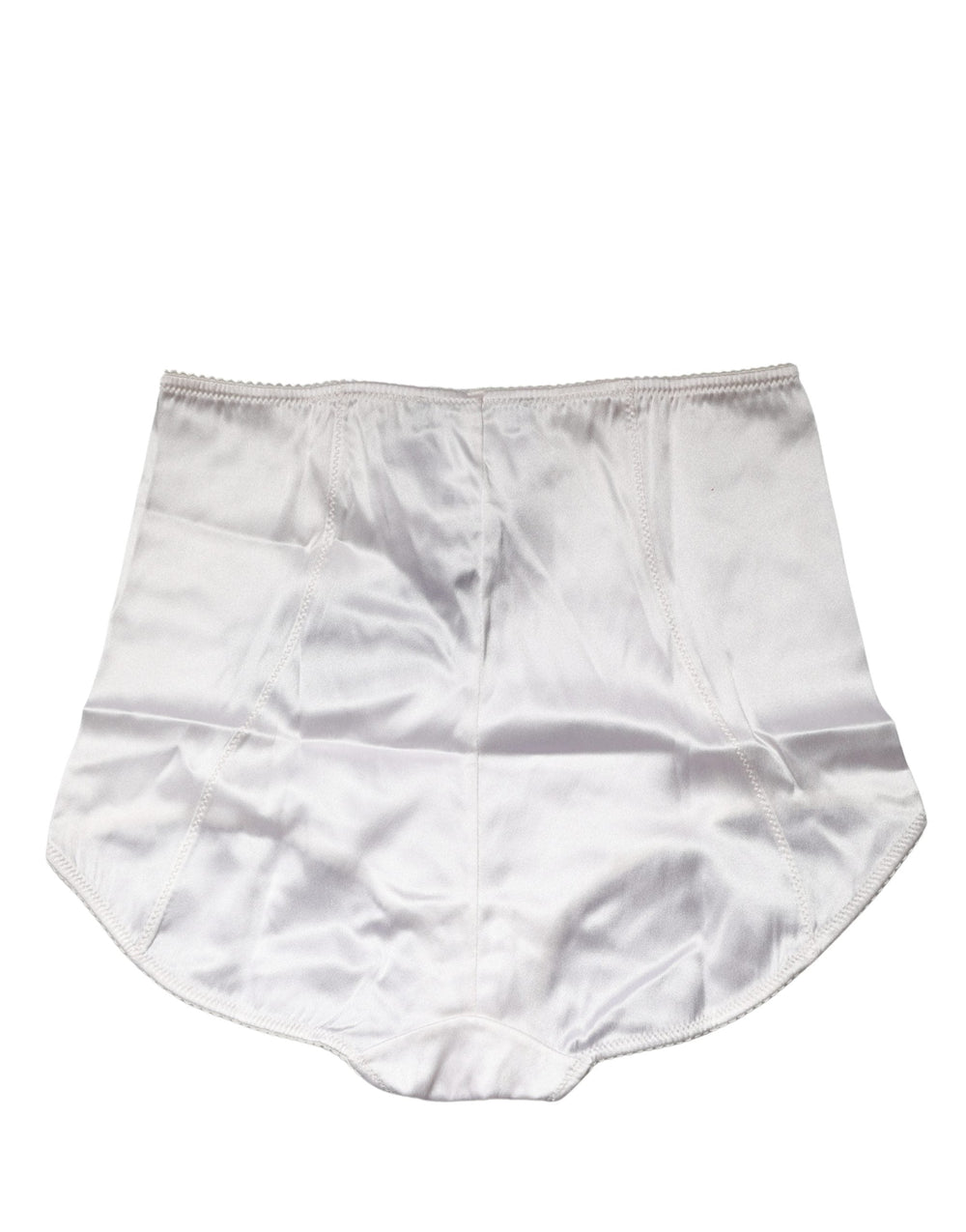 Women’s Dolce & Gabbana White Silk Blend High Waist Girdle Panty Underwear