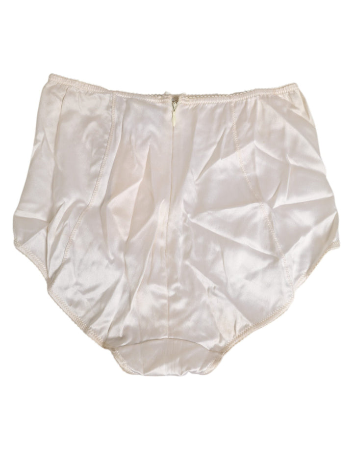 Women’s Dolce &amp; Gabbana off White Silk High Waist Girdle Panty Underwear