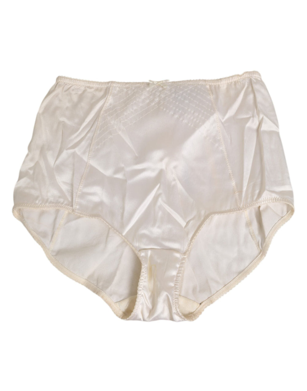 Women’s Dolce & Gabbana off White Silk High Waist Girdle Panty Underwear