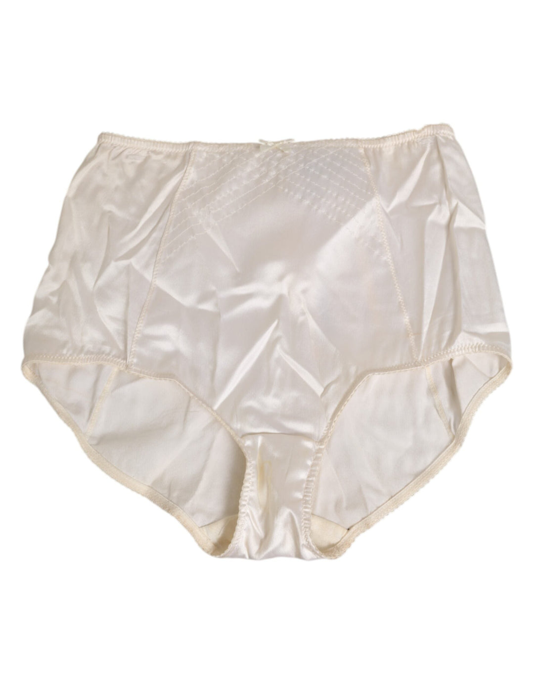 Women’s Dolce &amp; Gabbana off White Silk High Waist Girdle Panty Underwear