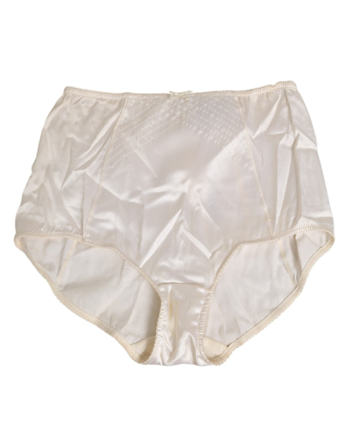 Women’s Dolce &amp; Gabbana off White Silk High Waist Girdle Panty Underwear