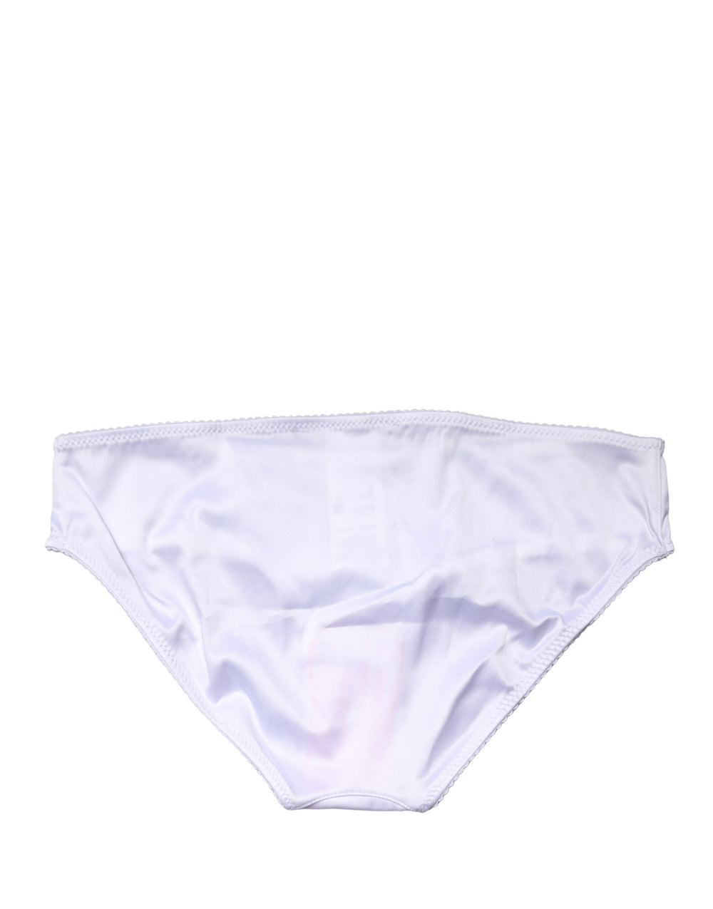 Women’s Dolce & Gabbana White Silk Stretch Mid Waist Brief Panty Underwear