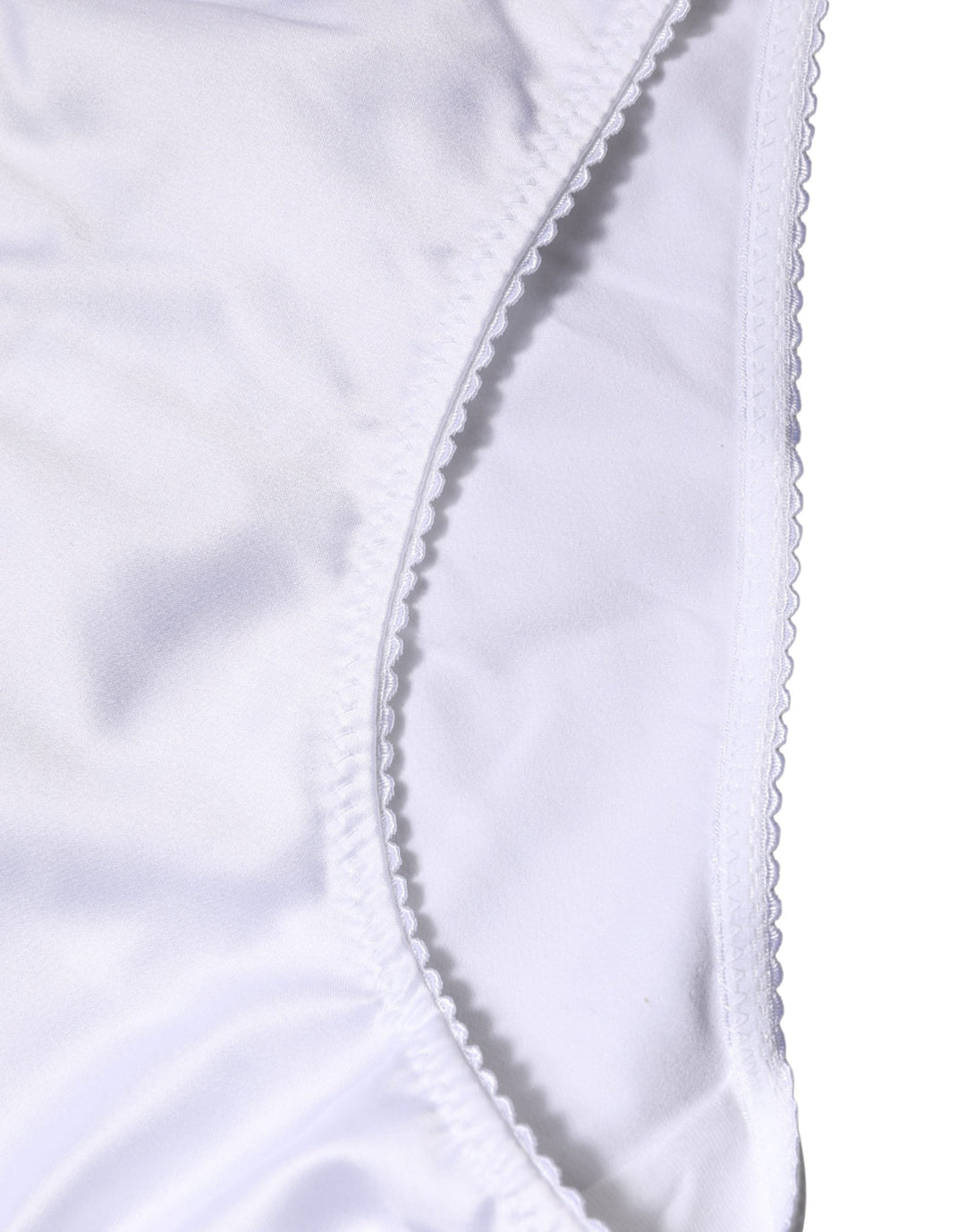 Women’s Dolce &amp; Gabbana White Silk Stretch Mid Waist Brief Panty Underwear