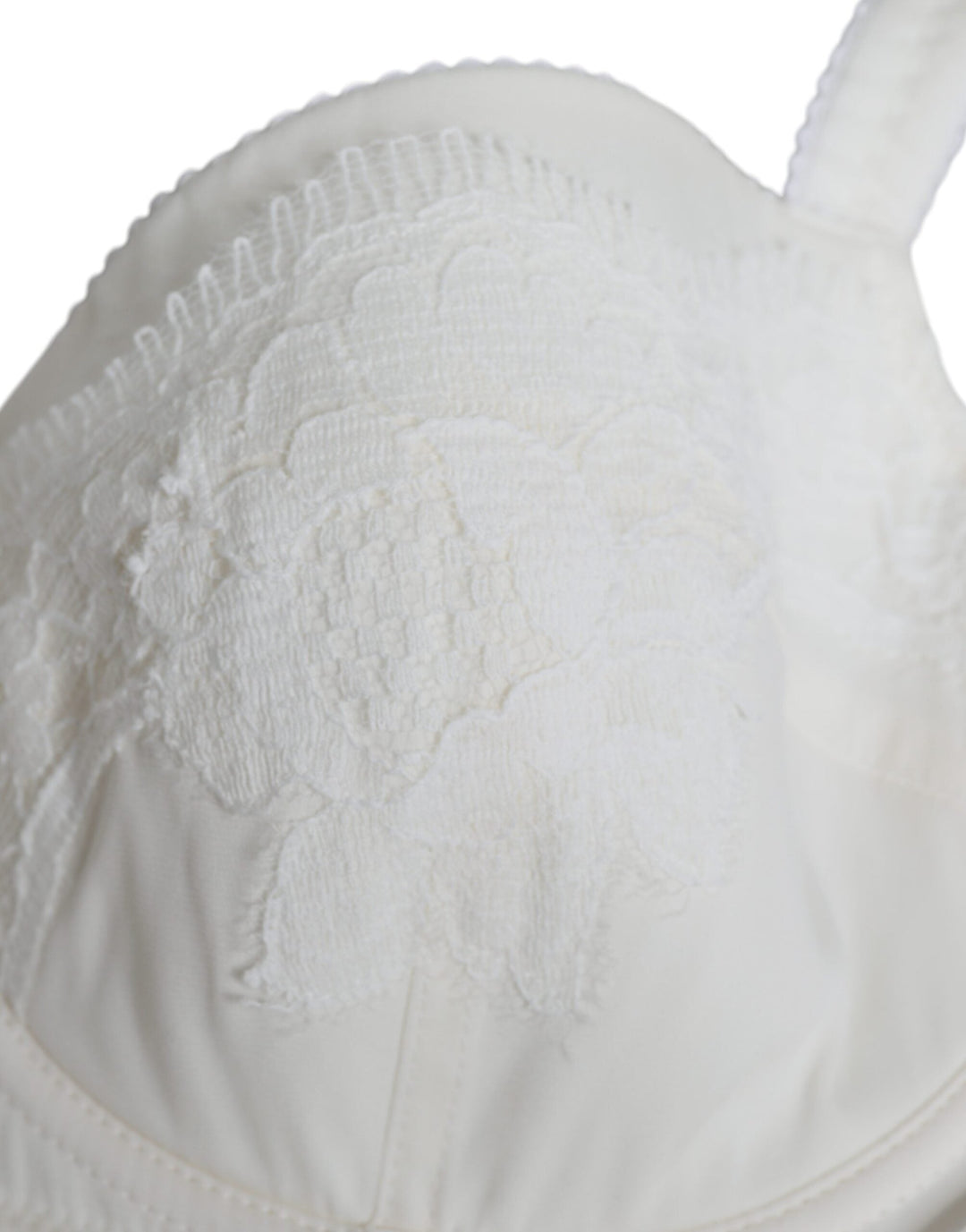 Women’s Dolce &amp; Gabbana White Silk Stretch Panty Balconette Bra Underwear