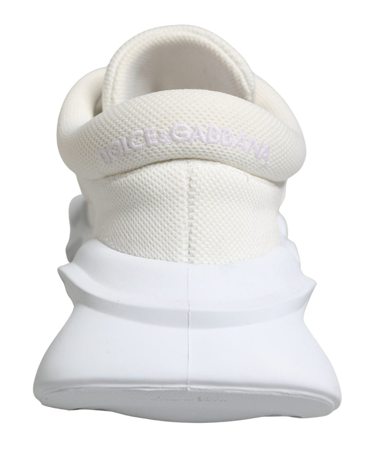 Dolce &amp; Gabbana White Slip On Wave Low Top Sneakers Shoes