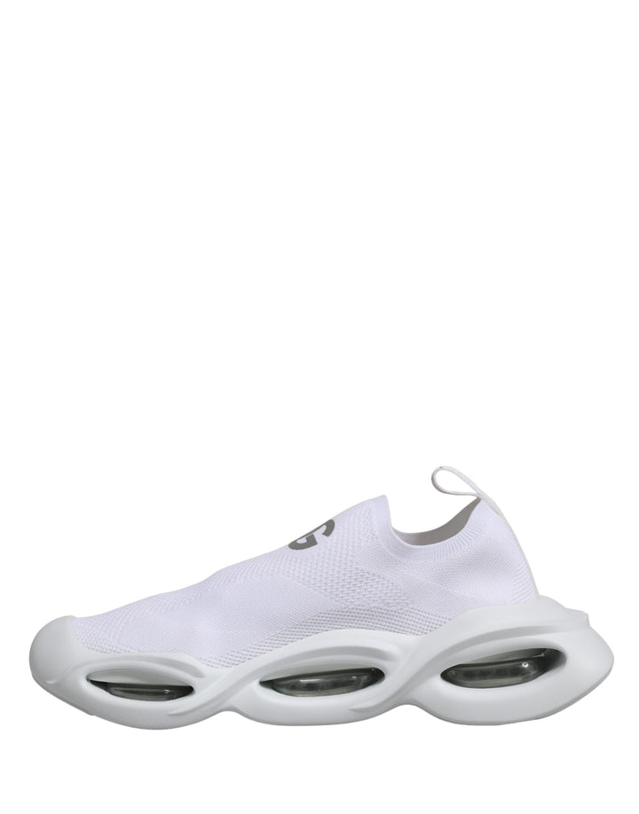 Dolce &amp; Gabbana White Slip On Wave Low Top Sneakers Shoes