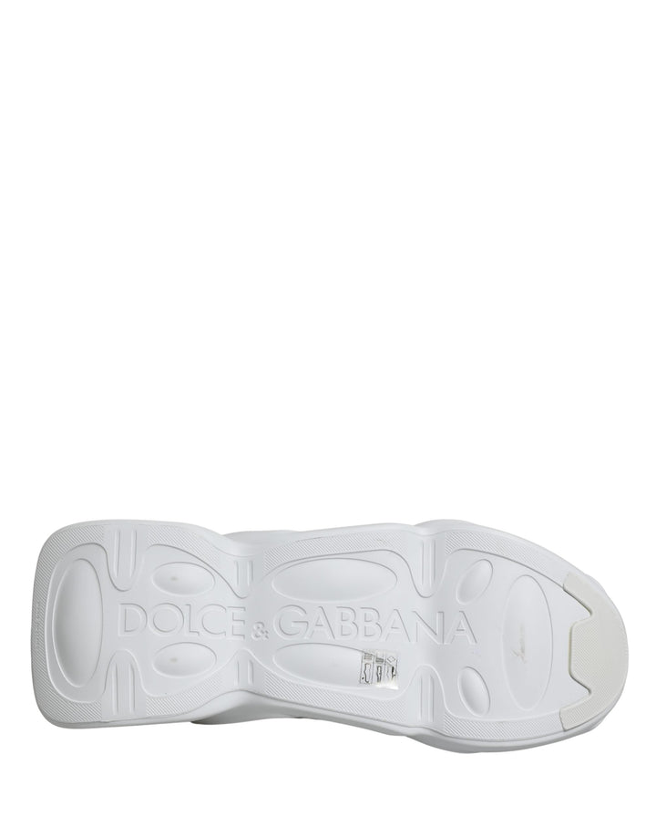 Dolce &amp; Gabbana White Slip On Wave Low Top Sneakers Shoes