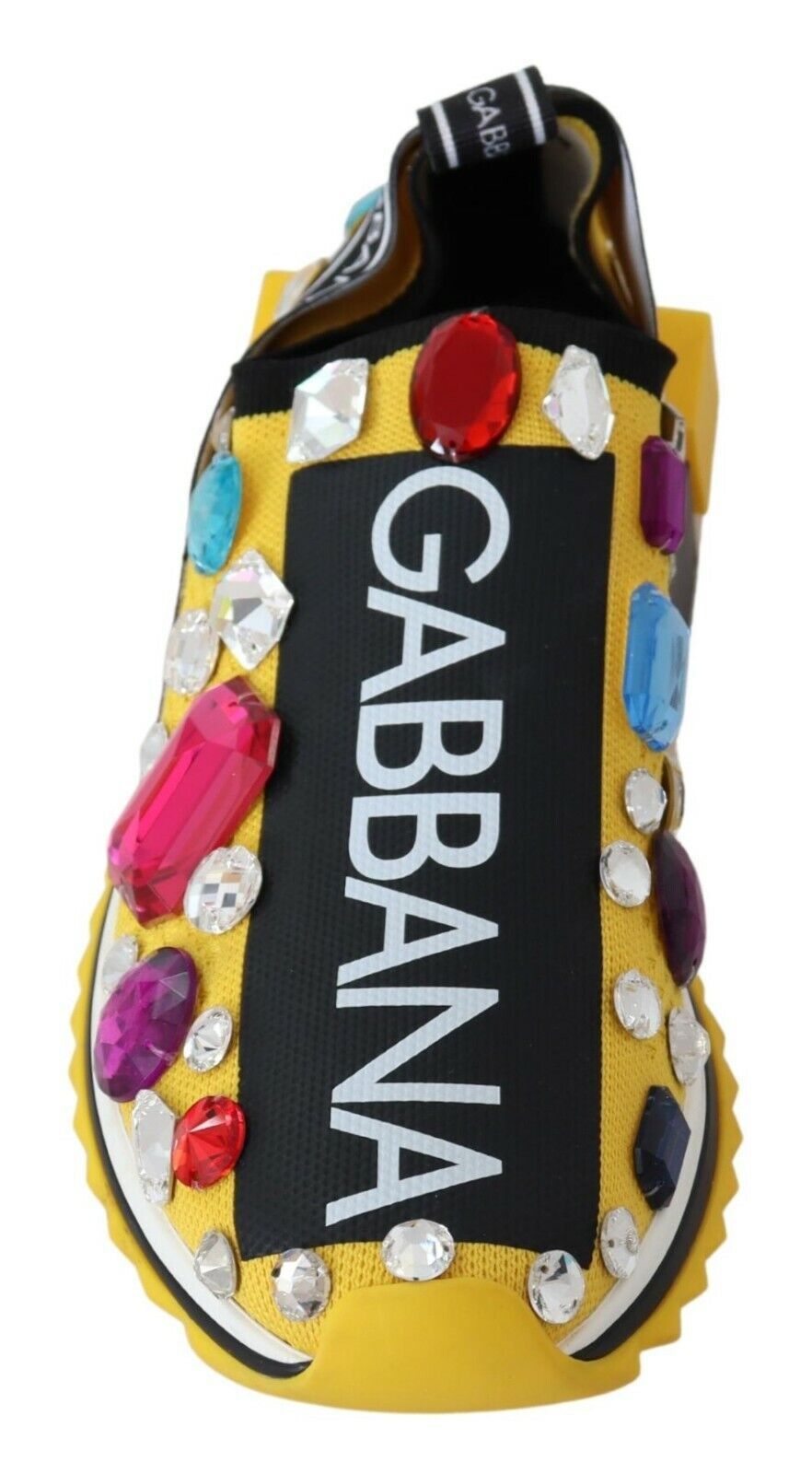 Baskets Sorrento jaunes à ornements Dolce &amp;amp; Gabbana