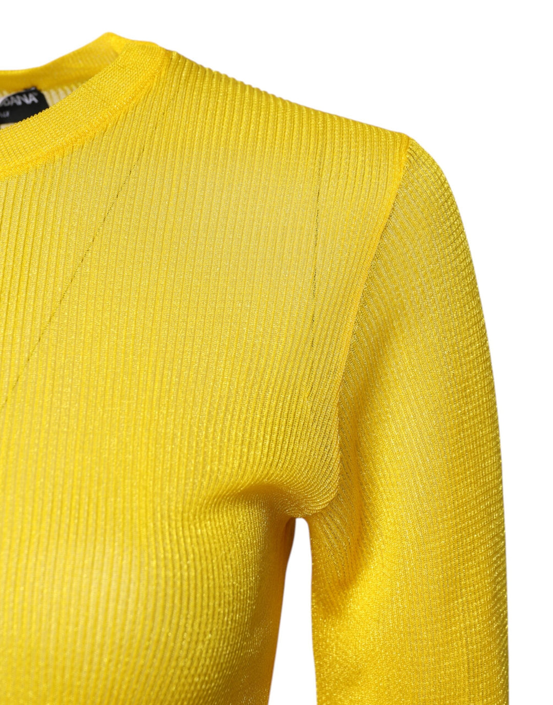 Women’s Dolce &amp; Gabbana Yellow Polyester Women Pullover Top Sweater