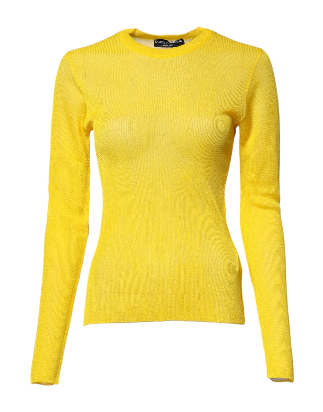 Women’s Dolce &amp; Gabbana Yellow Polyester Women Pullover Top Sweater