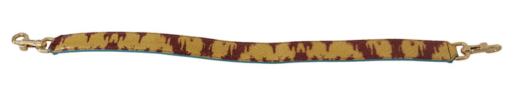 Women’s Dolce &amp; Gabbana Yellow Red Leather Gold Tone Shoulder Strap