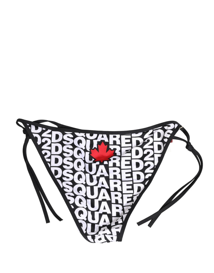 Women’s Dsquared² Multicolor Nylon Logo Print Bikini Bottom Swimwear