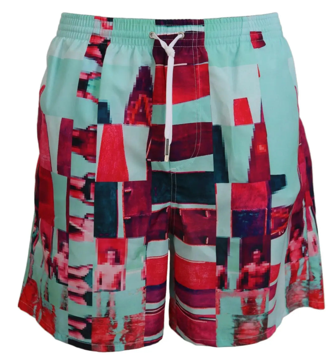 Women’s Dsquared² Multicolor Printed Beachwear Shorts Swimwear