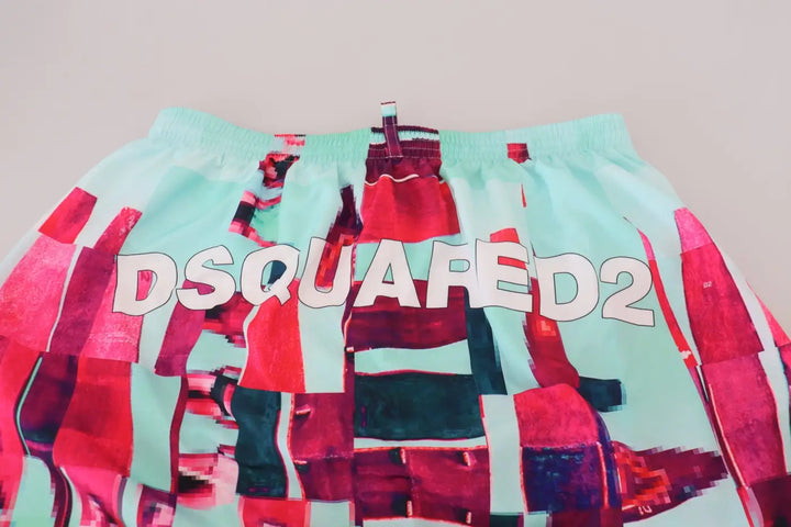 Women’s Dsquared² Multicolor Printed Beachwear Shorts Swimwear