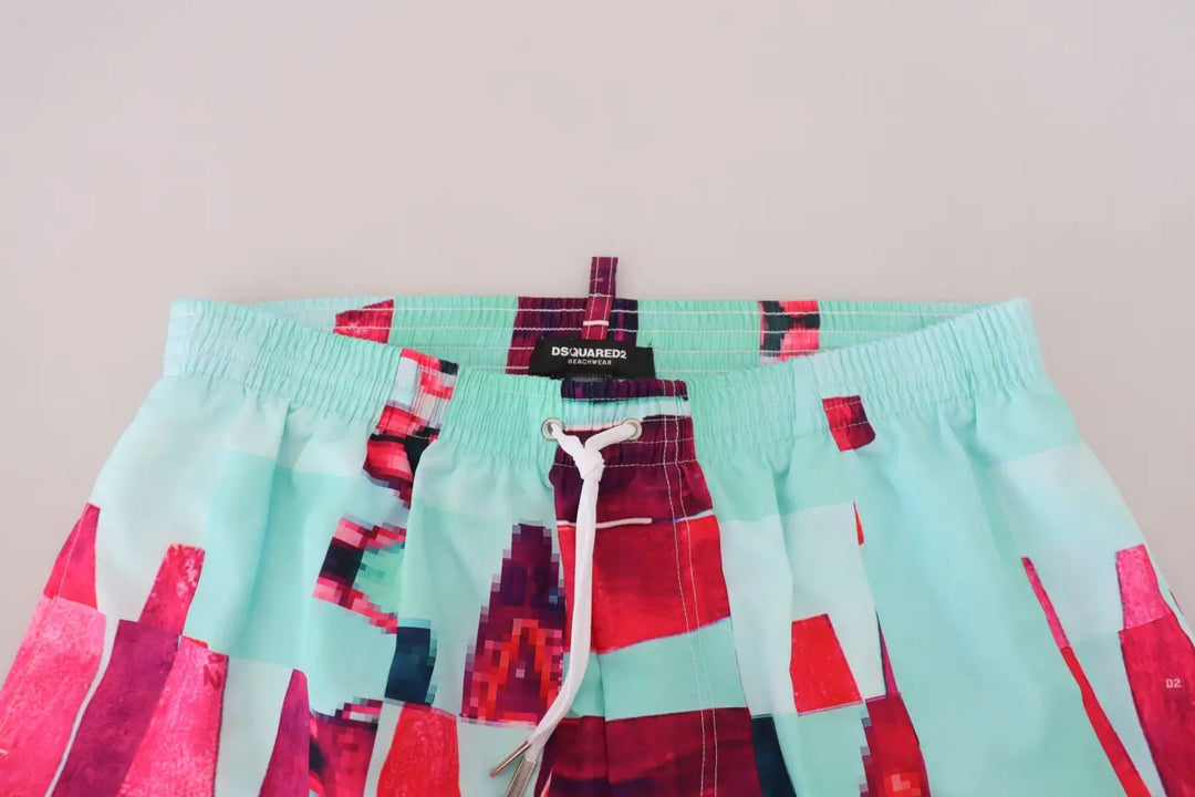 Women’s Dsquared² Multicolor Printed Beachwear Shorts Swimwear