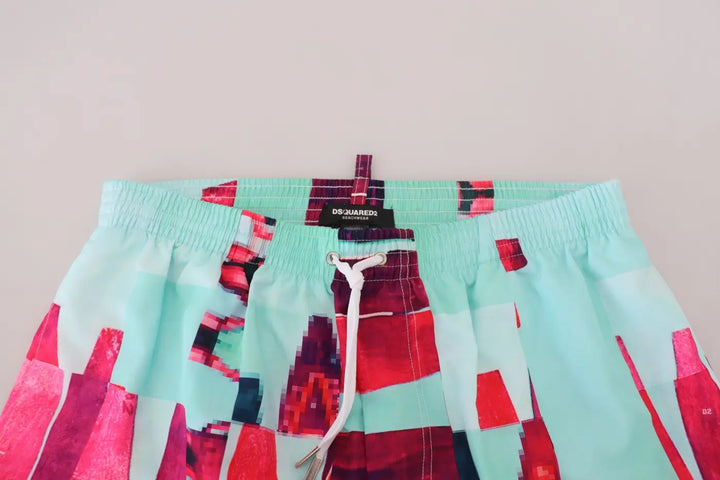 Women’s Dsquared² Multicolor Printed Beachwear Shorts Swimwear