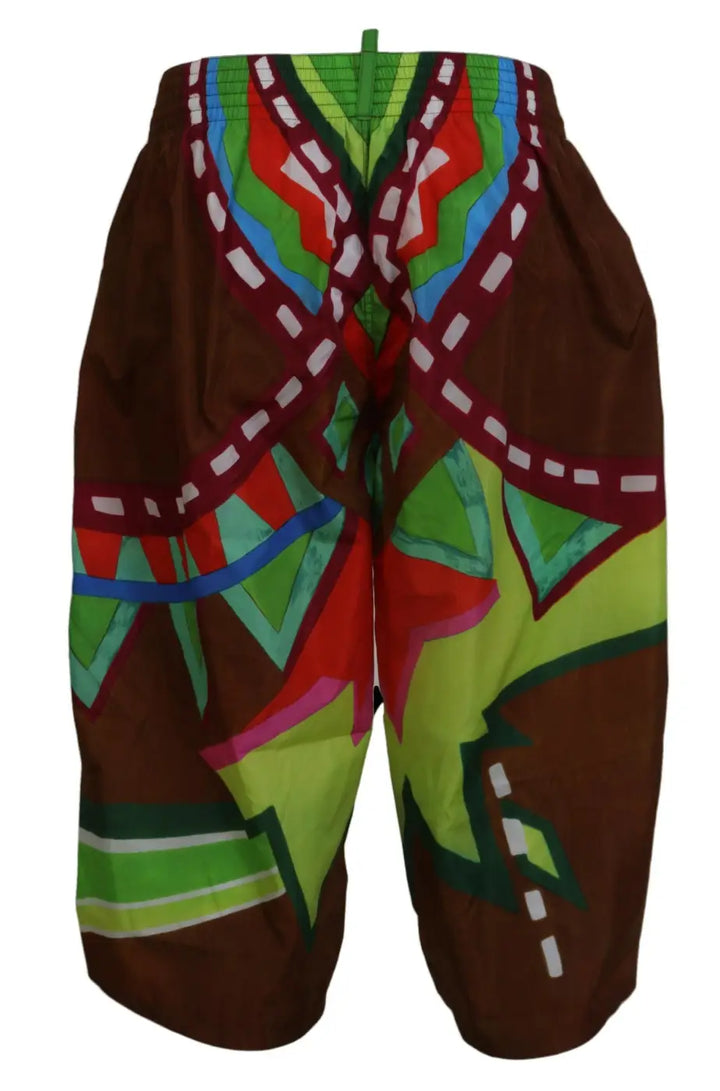 Women’s Dsquared² Multicolor Printed Men Beachwear Shorts Swimwear