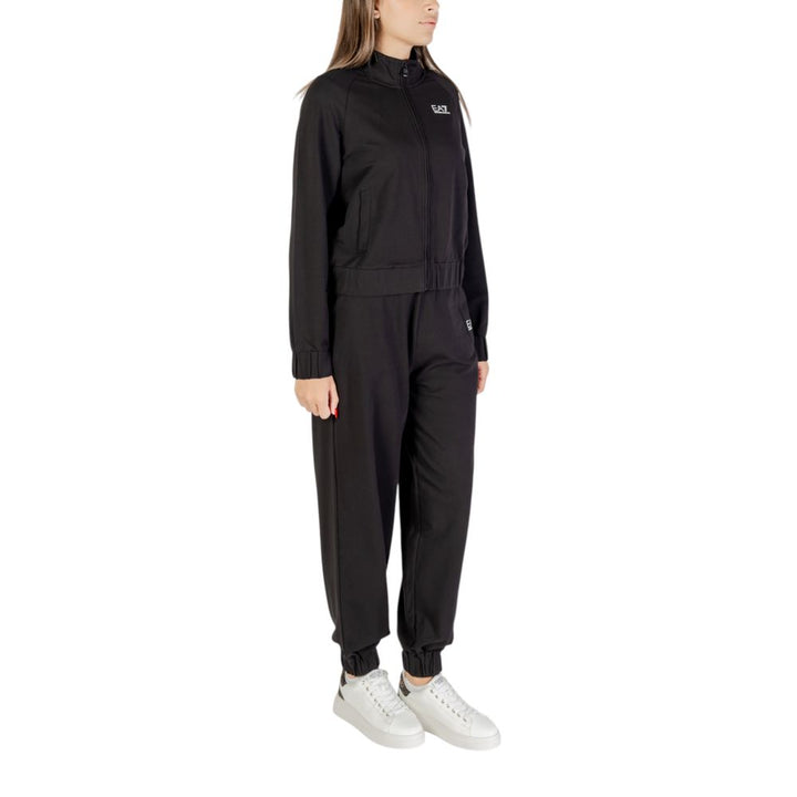 Women’s Ea7 Emporio Armani Black Cotton Tracksuit
