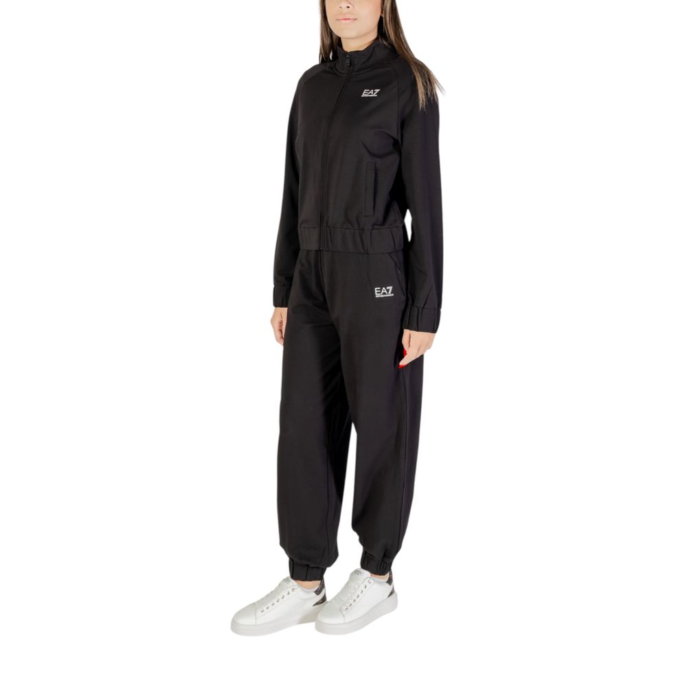 Women’s Ea7 Emporio Armani Black Cotton Tracksuit