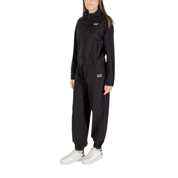 Women’s Ea7 Emporio Armani Black Cotton Tracksuit
