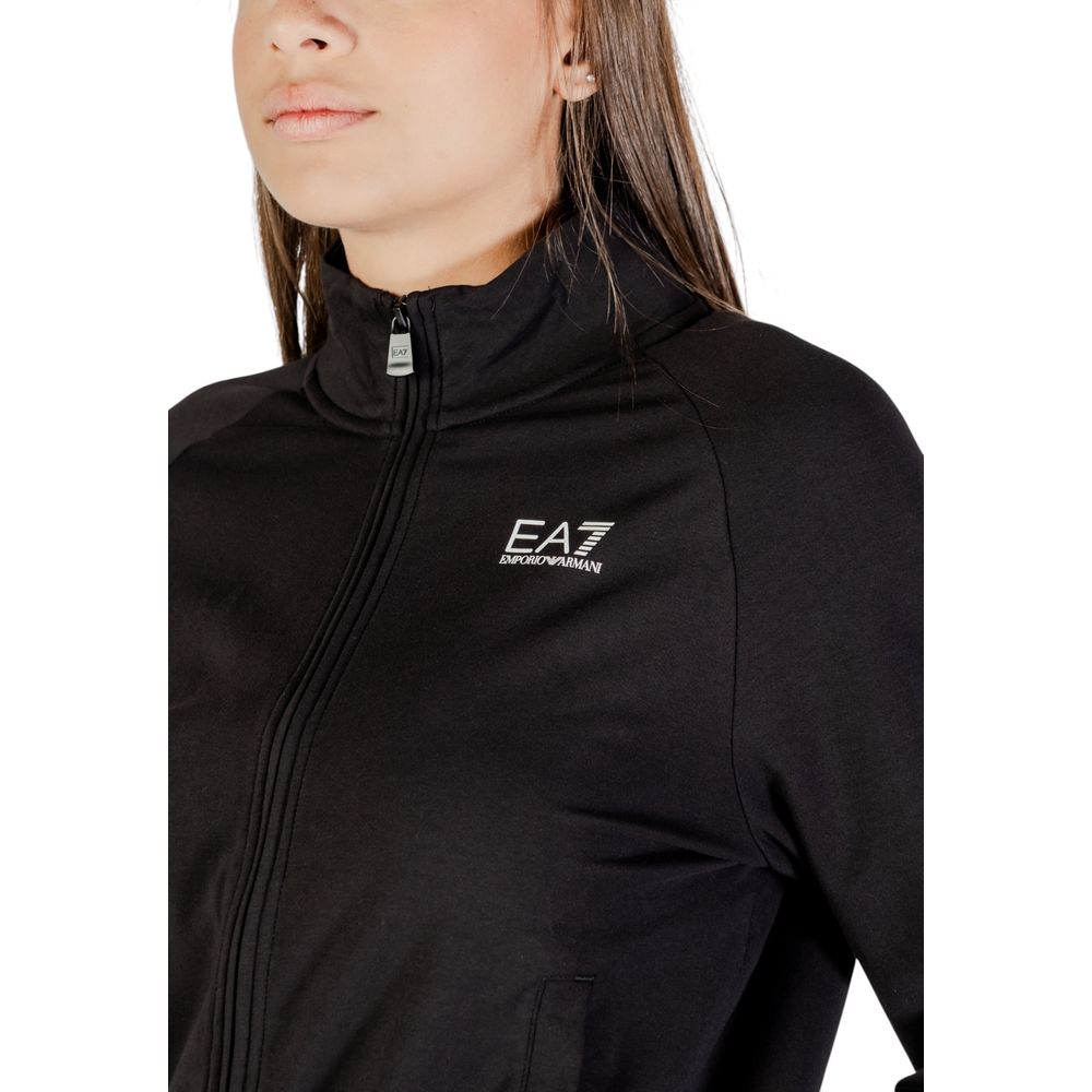 Women’s Ea7 Emporio Armani Black Cotton Tracksuit