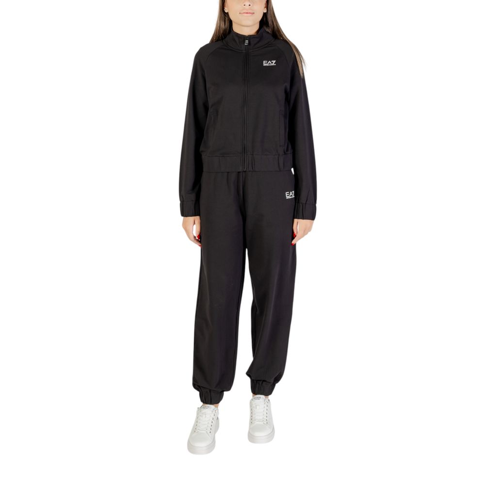 Women’s Ea7 Emporio Armani Black Cotton Tracksuit