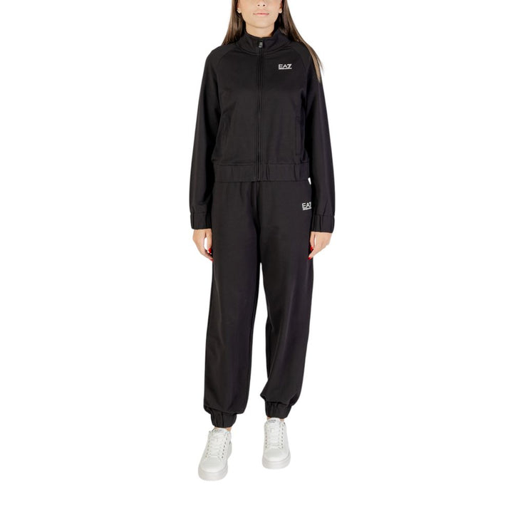 Women’s Ea7 Emporio Armani Black Cotton Tracksuit