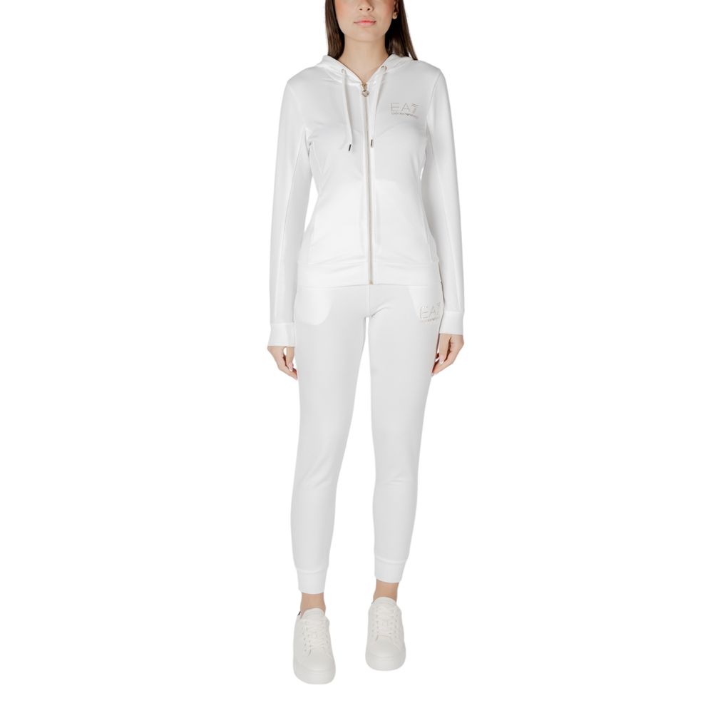 Women’s Ea7 Emporio Armani Cream Polyester Tracksuit