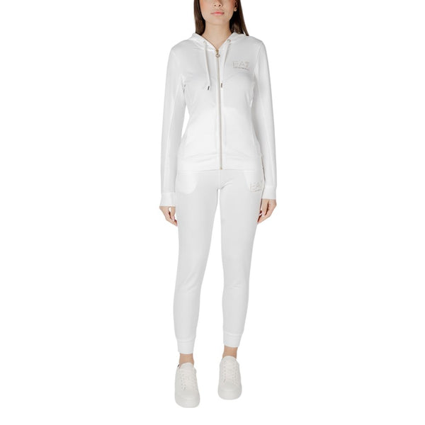 Women’s Ea7 Emporio Armani Cream Polyester Tracksuit