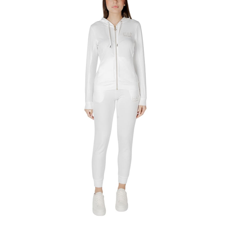 Women’s Ea7 Emporio Armani Cream Polyester Tracksuit