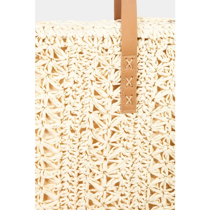 Women’s Effortless Summer Style Straw Braided Tote Bag