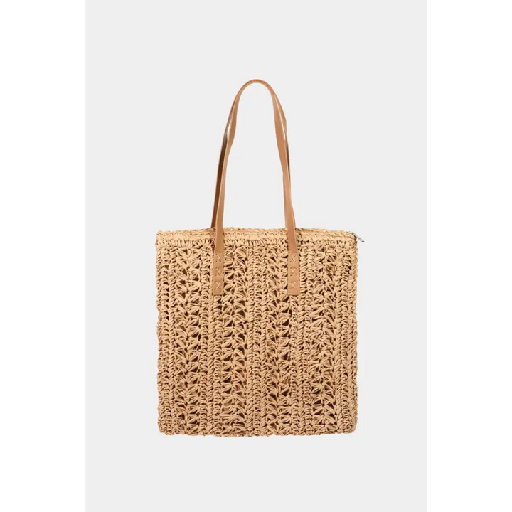 Women’s Effortless Summer Style Straw Braided Tote Bag