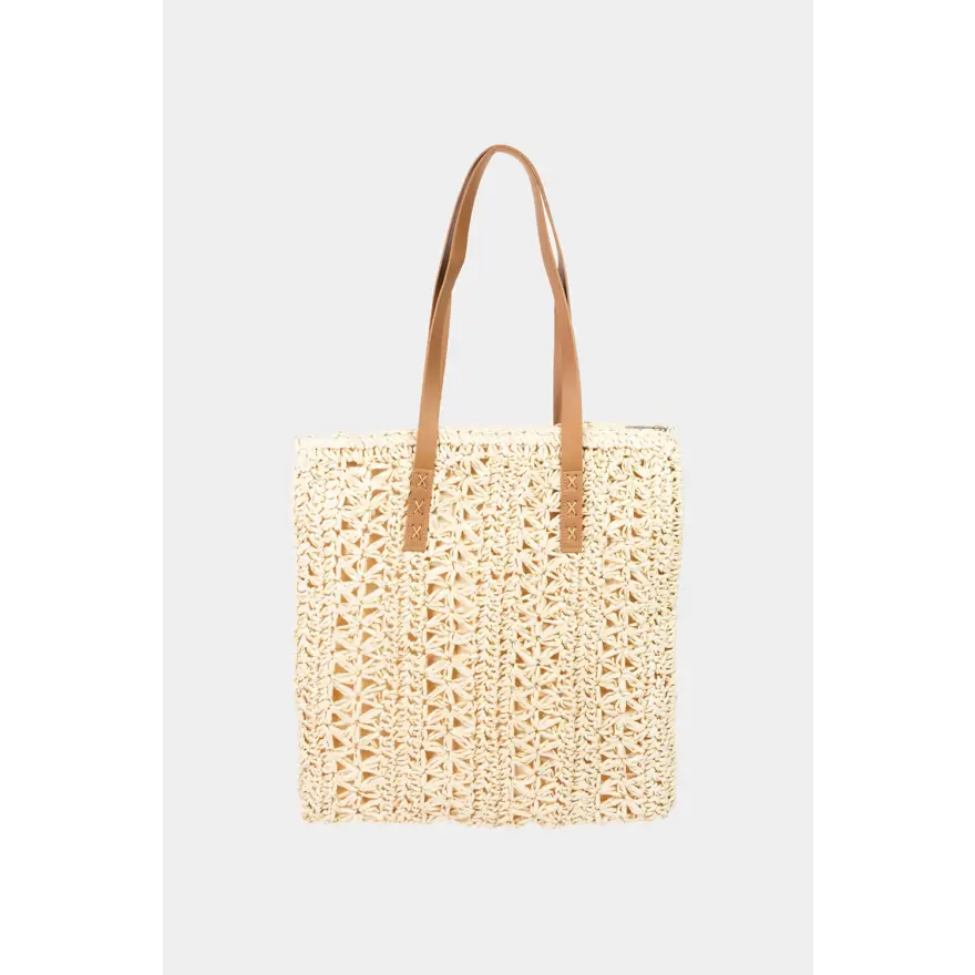 Women’s Effortless Summer Style Straw Braided Tote Bag