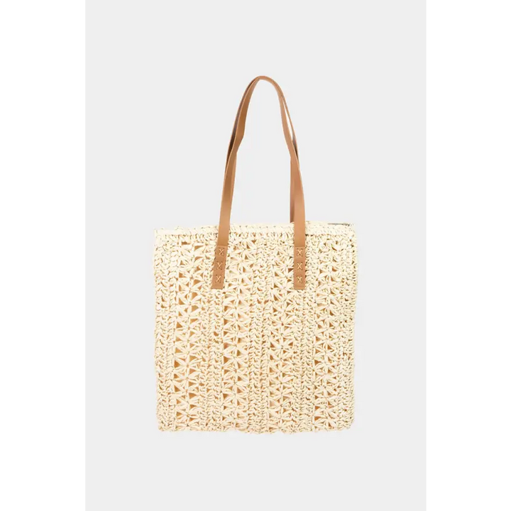 Women’s Effortless Summer Style Straw Braided Tote Bag
