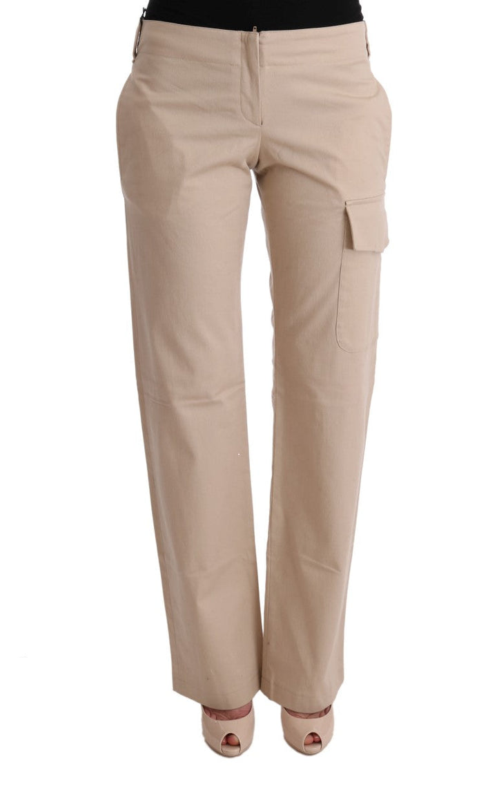 Women’s Ermanno Scervino Beige Cotton Wool Regular Fit Pants