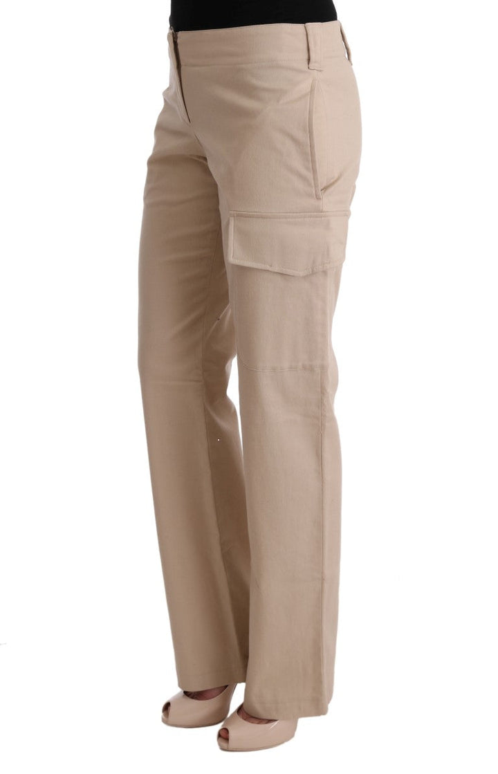 Women’s Ermanno Scervino Beige Cotton Wool Regular Fit Pants