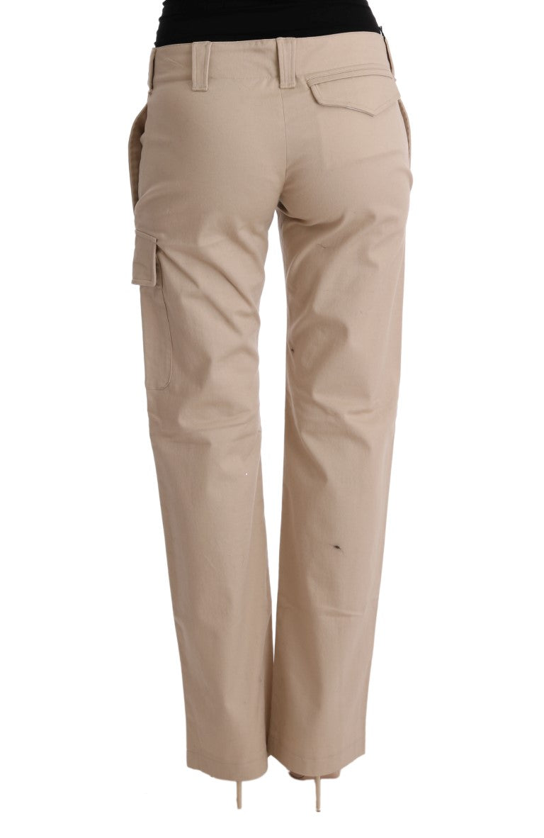 Women’s Ermanno Scervino Beige Cotton Wool Regular Fit Pants