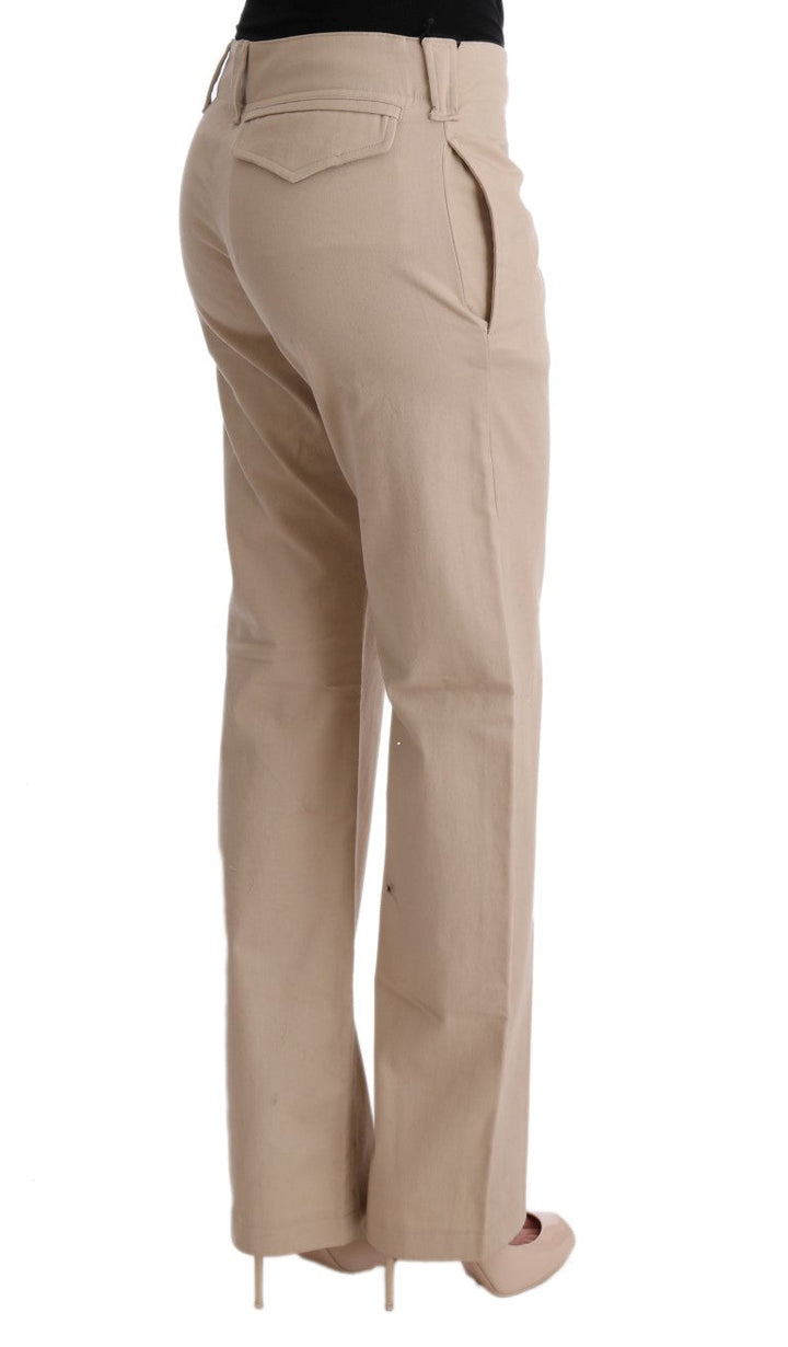 Women’s Ermanno Scervino Beige Cotton Wool Regular Fit Pants